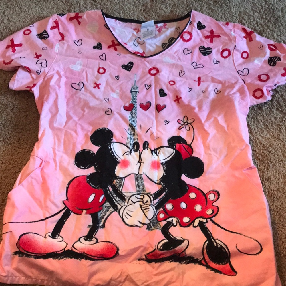 Disney medium scrub top, worn once!